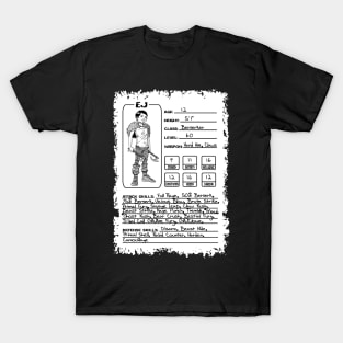 EJ's Character Sheet T-Shirt